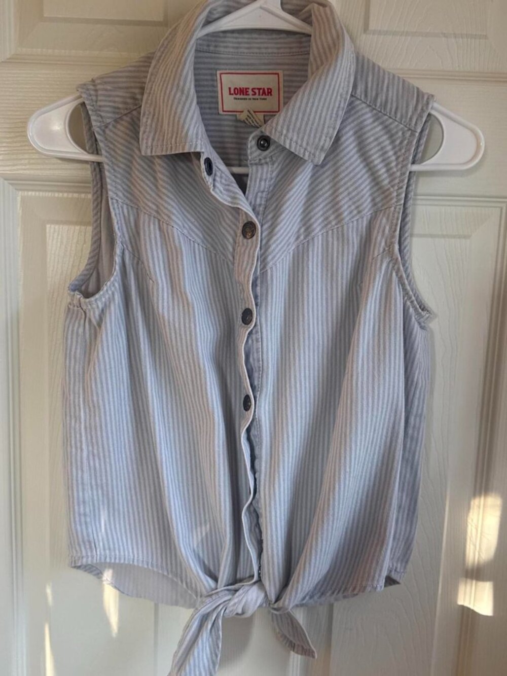 Lonestar Striped Western Button Up Tank